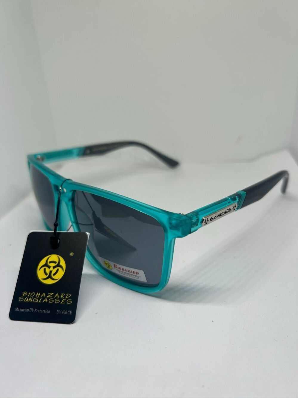 Biohazard UV400 Square Sunglasses – Maximum UV Protection – NWT